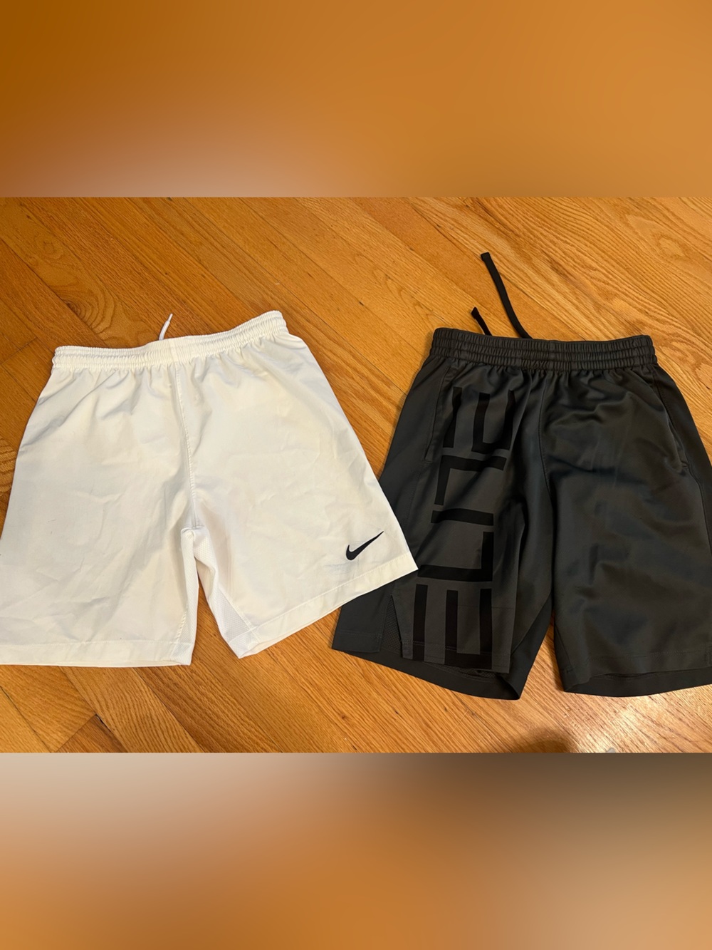 Nike White Dri-FIT Elastic Waist Shorts & Nike elite shorts